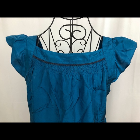 Anthropologie Floreat silk embroidered top 2 - Picture 6 of 8